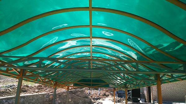 پوشش سقف با ورق های پلی کربنات